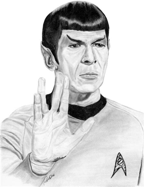 Mr Spock Drawing By Steve Ramer Pixels