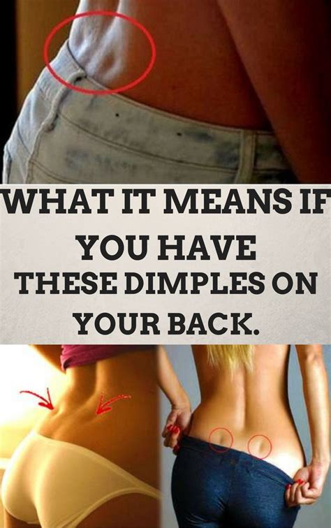 What It Means If You Have These Dimples On Your Back Dimples How To Find Out Health