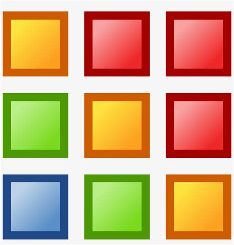 Squares Clipart Colored Colors Icons Transparent PNG X Free Download On NicePNG