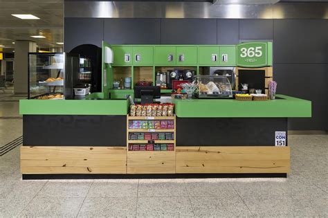 Green retail snack counter | Portable food and drink kiosk for sale