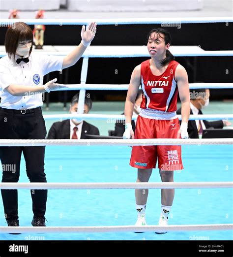 Japanese Boxer Sena Irie Red Reacts After Winning The Womens
