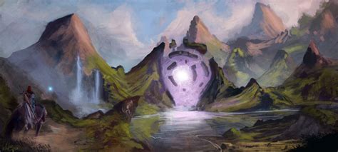 The Ruins Of Avangard Fantasy Landscape Art Concept Art