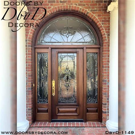Custom Leaded Glass Door With Glass Exterior Entry Doors By Decora