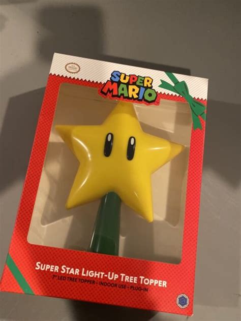 Nintendo Super Mario 2020 Star Light Up Christmas Tree Topper