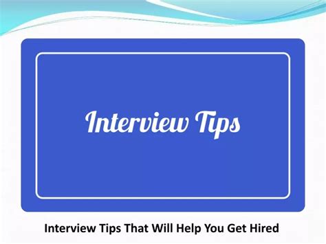 Ppt Job Interview Tips For Job Seekers Powerpoint Presentation Free