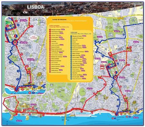 Lisbon Hop On Hop Off Bus Route Map Pdf Maps Resume Examples