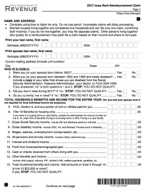 Iowa Rent Reimbursement Form 2023 Printable Forms Free Online
