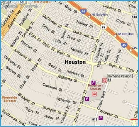 Houston Map Tourist Attractions Travelsfinderscom