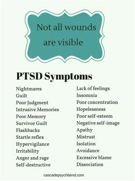 Psychology Infographic Ptsd Symptoms Home Of Advertising Professionals