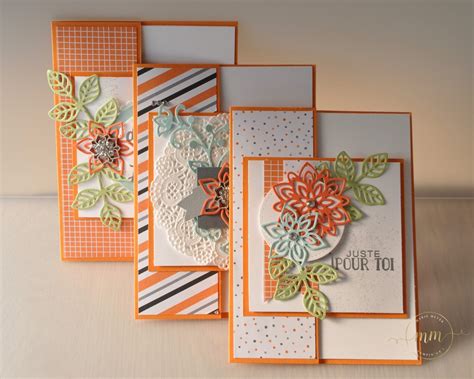 Cartes Double Face Thinlits En Fleur Et Son Tutoriel Fun Fold Cards