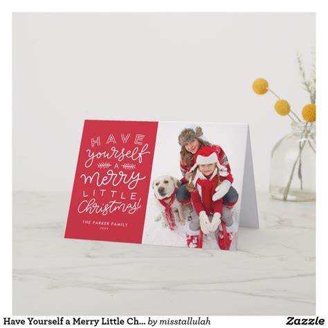 have yourself a merry little christmas red photo holiday card fun christmas cards christmas