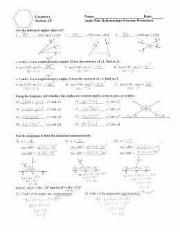 50 pairs of angles worksheet answers