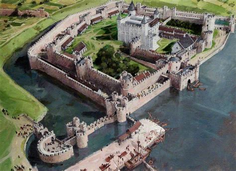 Artists Impression Of The Tower Of London Site 1300 Art Uk