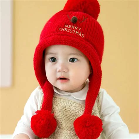 Winter Hat Baby Girl Winter Knitted Wool Hats Caps For Boys Beanies