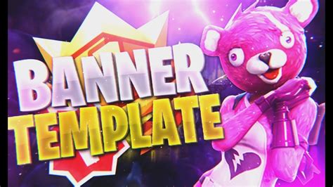 Banner Template De Fortnite Ps Touch Youtube
