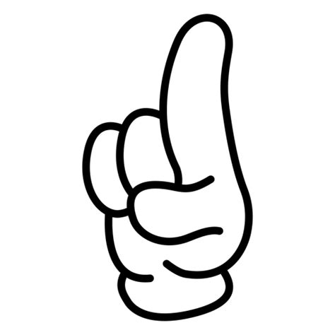 Cartoon One Finger Up Transparent Png And Svg Vector File