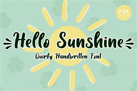 Hello Sunshine Font By Nailetter · Creative Fabrica