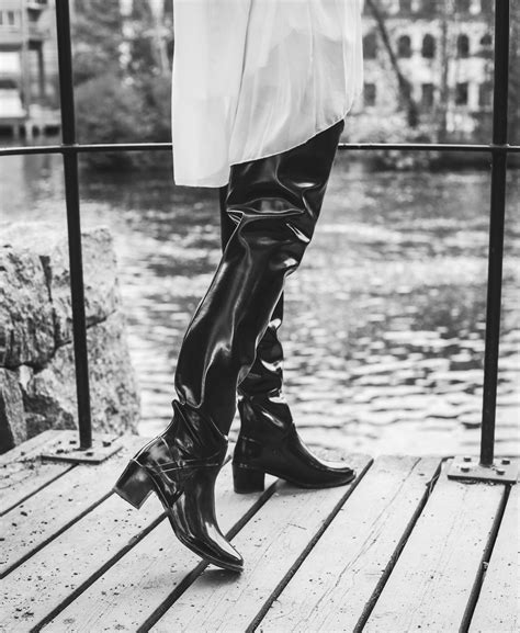 Leather Thigh High Boots Thigh High Boots Heels Black Boots Hunter Boots Outfit Hunter Rain