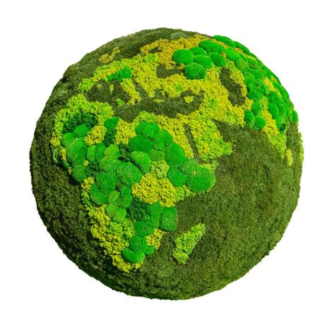 Green Planet Earth From Moss Stock Image Image Of Concept