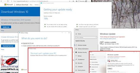 Solved Cannot Upgrade Windows 10 Updates Failed Or This Tool Cant