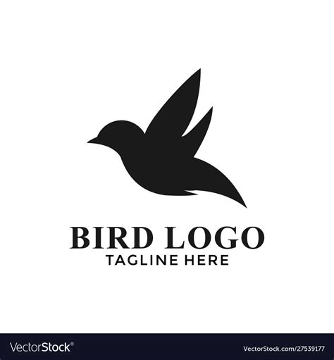 Simple Bird Logo Design Royalty Free Vector Image