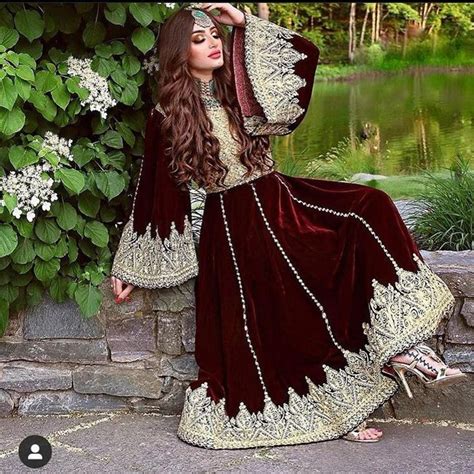 Afghan Traditional Velvet Dress With Full Hand Made Embroidery Etsy