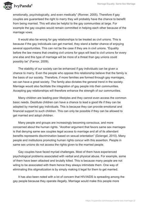 marriage equality same sex marriage 1619 words critical writing example