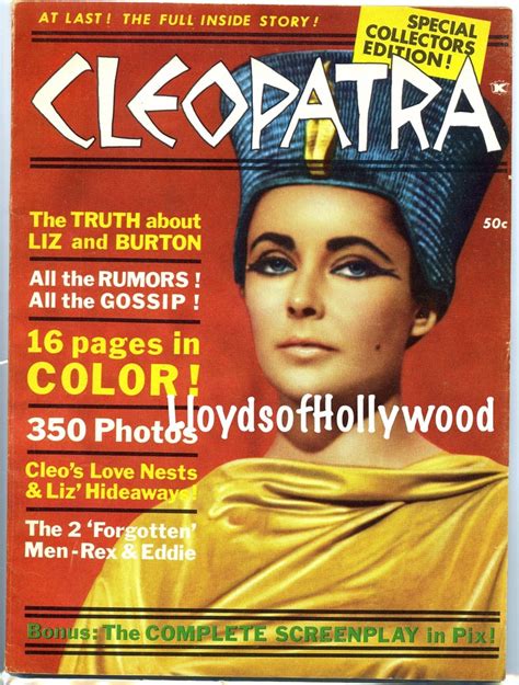 Elizabeth Taylor Cleopatra Complete Original Vintage Magazine Etsy