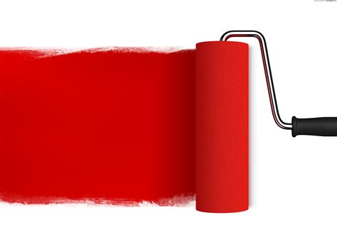 Red Paint Roller Psdgraphics