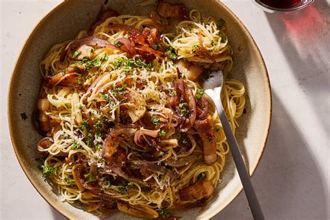 Bacon And Onion Pasta Recipe Nyt Cooking