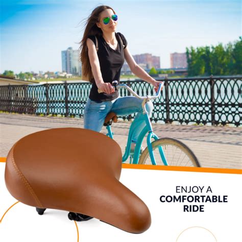 Bikeroo Comfortable Cruiser Bike Seat Extra Wide Bicycle Saddle With Suspension Ebay