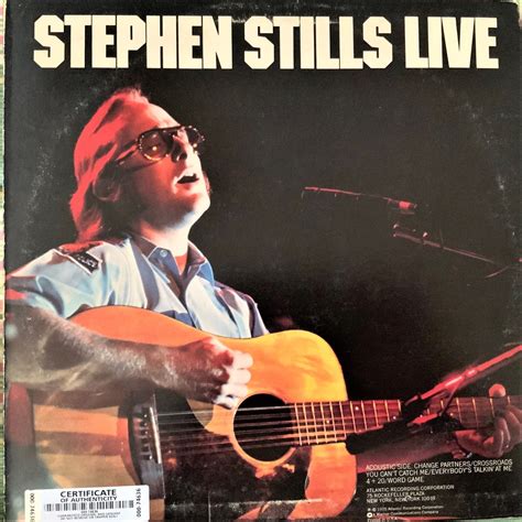 Signed Stephen Stills Stephen Stills Live Album Cover