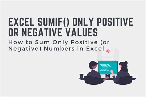 How To Sum Only Positive Or Negative Numbers In Excel