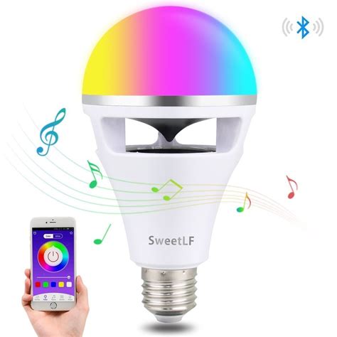 Led Bluetooth Speaker Light Bulb E27 Base Rgb Wireless Smart Music
