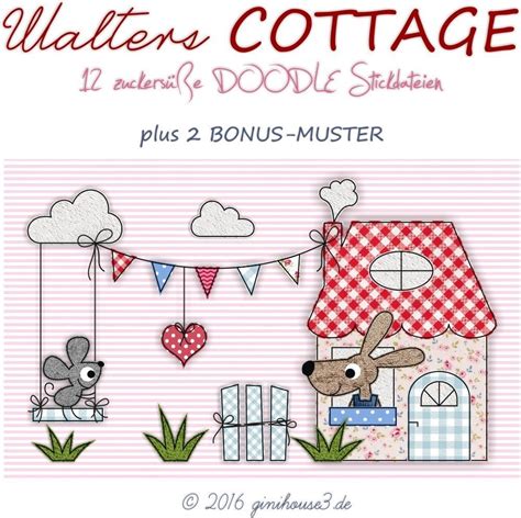 Stickdatei Doodles Walters Cottage 13x18 Baby Applikationen
