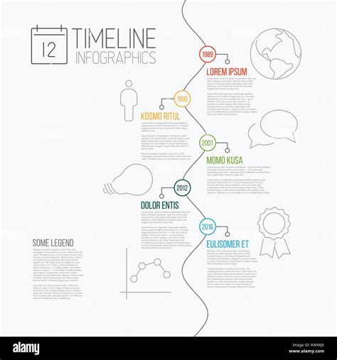 Vector Infographic Timeline Report Template With The Biggest Milestones