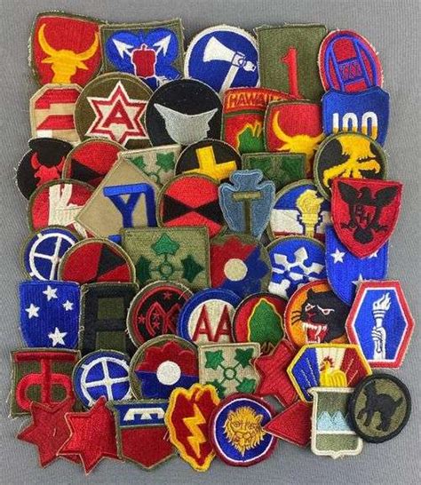 Group Of 45 Ww2 Army Patches Matthew Bullock Auctioneers