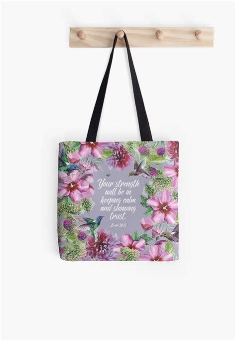 2021 Yeartext Hummingbirds And Flowers Tote Bag By Paper Bee T