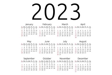 123freevectors 2023 Calendar Printable Word Searches