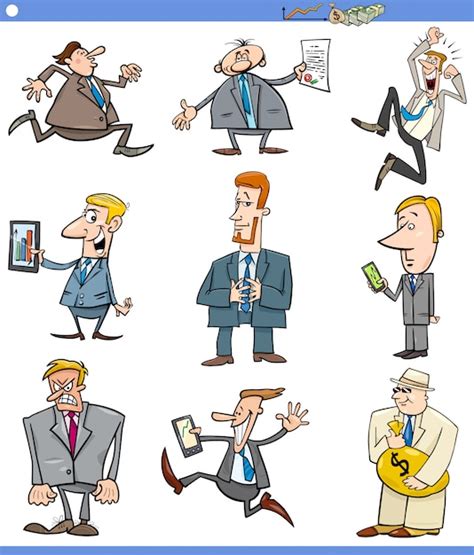 Premium Vector Cartoon Set Of Businessmen Or Men