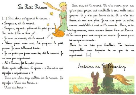 Poesie Le Petit Prince Le Petit Prince Fiches De Travail Pour