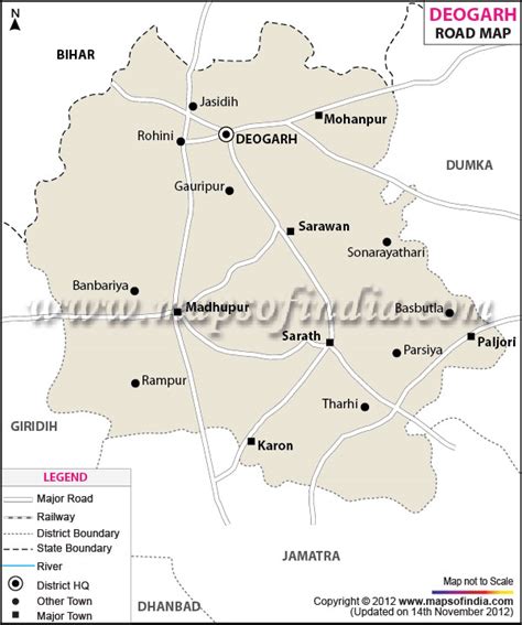 Deogarh Road Map Jharkhand