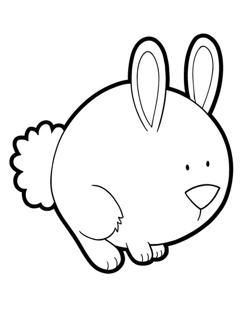 Free simple bunny coloring page printable. Cute bunny coloring pages to download and print for free