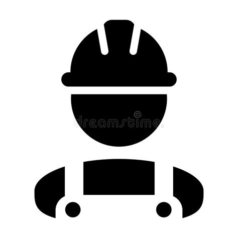 Safety Worker Icon Vector Male Construction Service Person Profile
