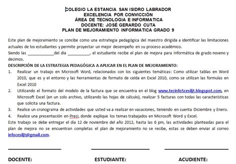 TecnologÍa E InformÁtica La Estancia San Isidro Labrador Jornada Tarde