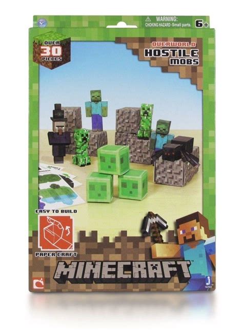 Minecraft Papercraft Hostile Mobs Set Over 30 Pieces New And Sealed