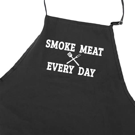 Funny Bbq Apron For Men With 3 Pockets Barbecue Smoking Etsy