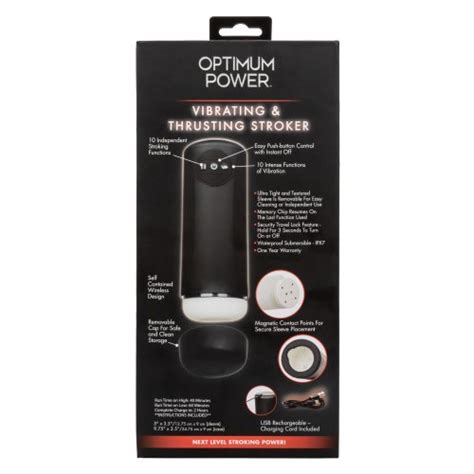 Optimum Power Vibrating And Thruster Stroker Sex Toys At Adult Empire