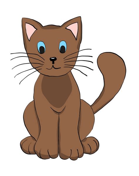 Hand Drawn Brown Cat Clipart World