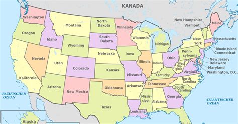Map Of Us Without States Labeled